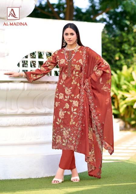 Alok suit al madina catalogue wholesale dress material distributors